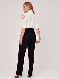 Calça Mamorena Afunilada em Liocel com Martingale no Cós