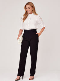 Calça Mamorena Afunilada em Liocel com Martingale no Cós