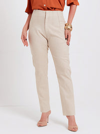 Calça Mamorena em Linho com Elastano Sem Cós