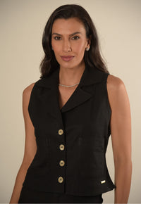 Conjunto Mamorena Colete e Saia em Linho com Elastano