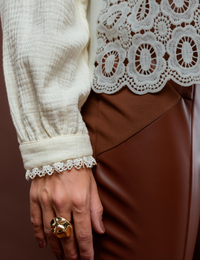 Camisa ampla em algodão Selene - Off White