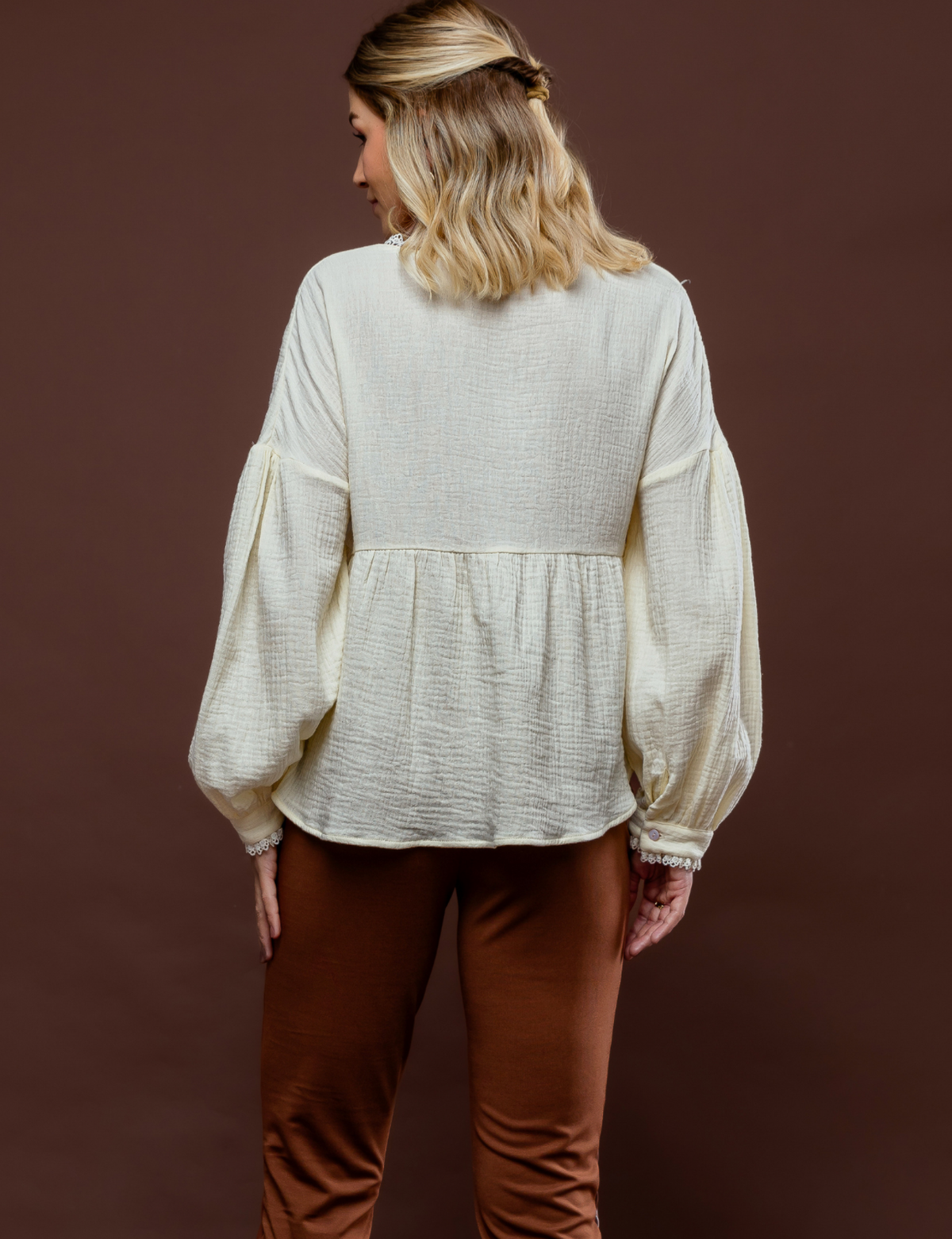 Camisa ampla em algodão Selene - Off White