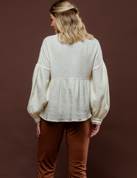 Camisa ampla em algodão Selene - Off White