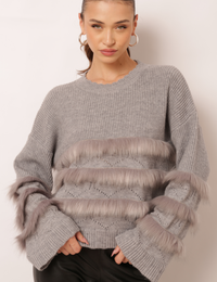 Blusão Tricot Lizzie - Cinza