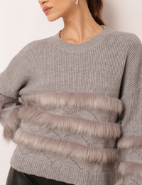 Blusão Tricot Lizzie - Cinza