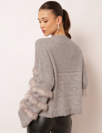 Blusão Tricot Lizzie - Cinza