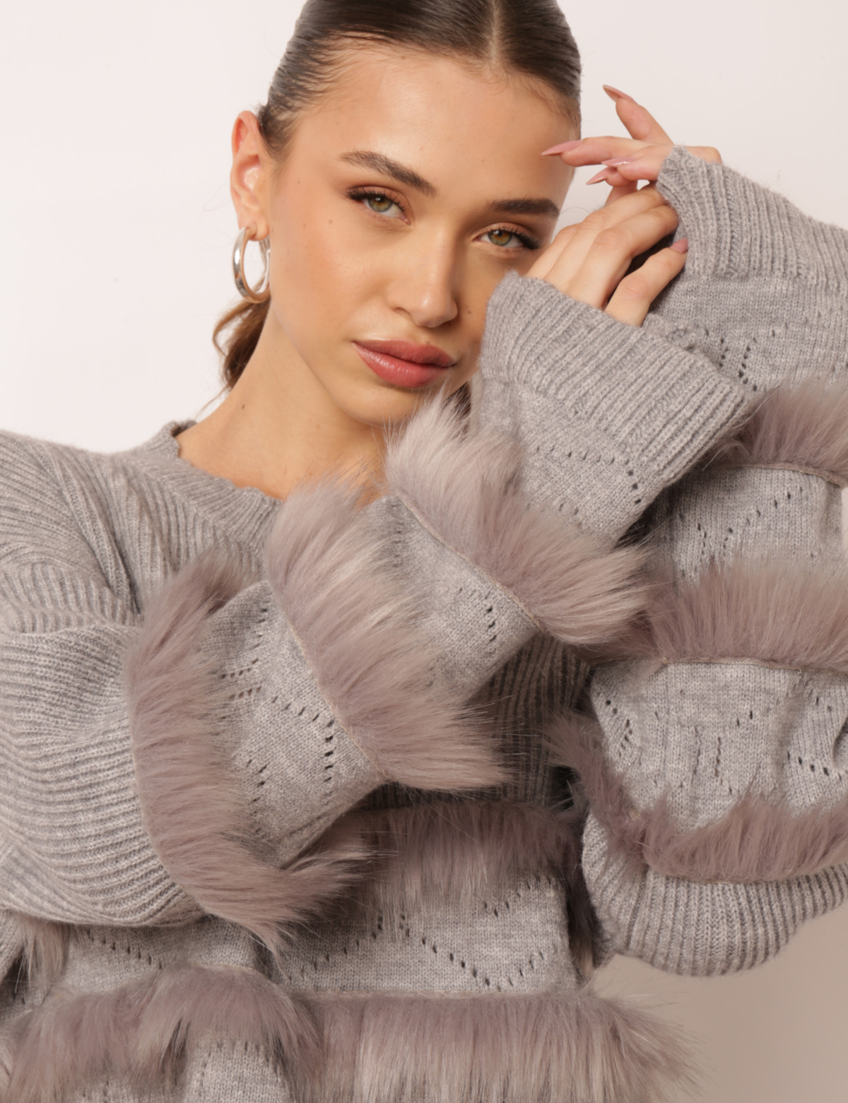 Blusão Tricot Lizzie - Cinza