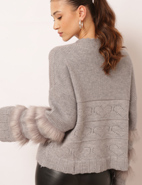 Blusão Tricot Lizzie - Cinza