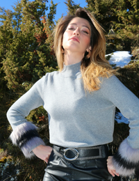 Blusa Tricot Leona - Cinza