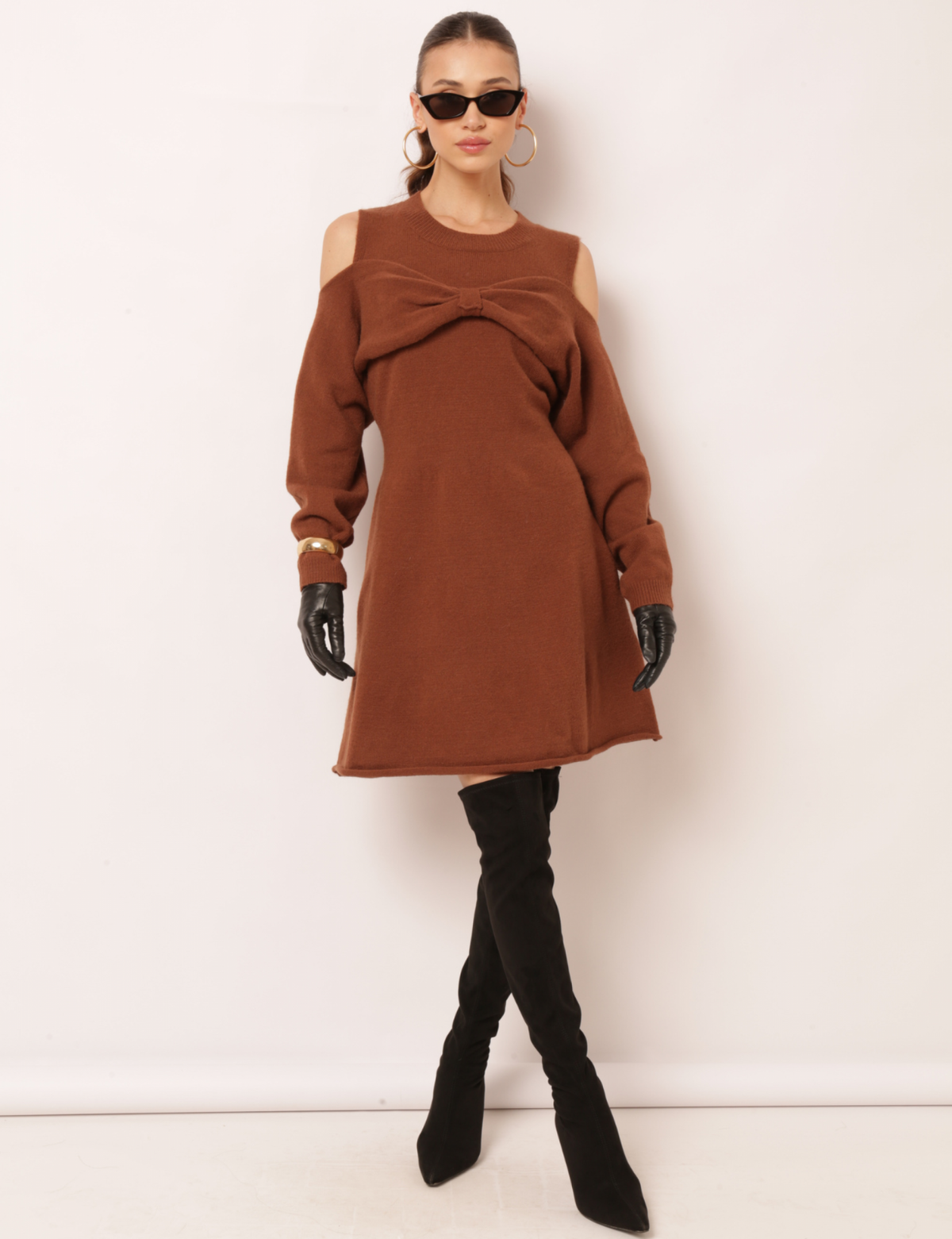 Vestido Tricot Dove - Marrom