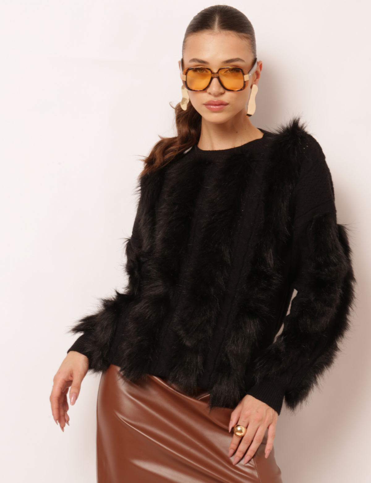 Blusa Tricot Aretha - Preta