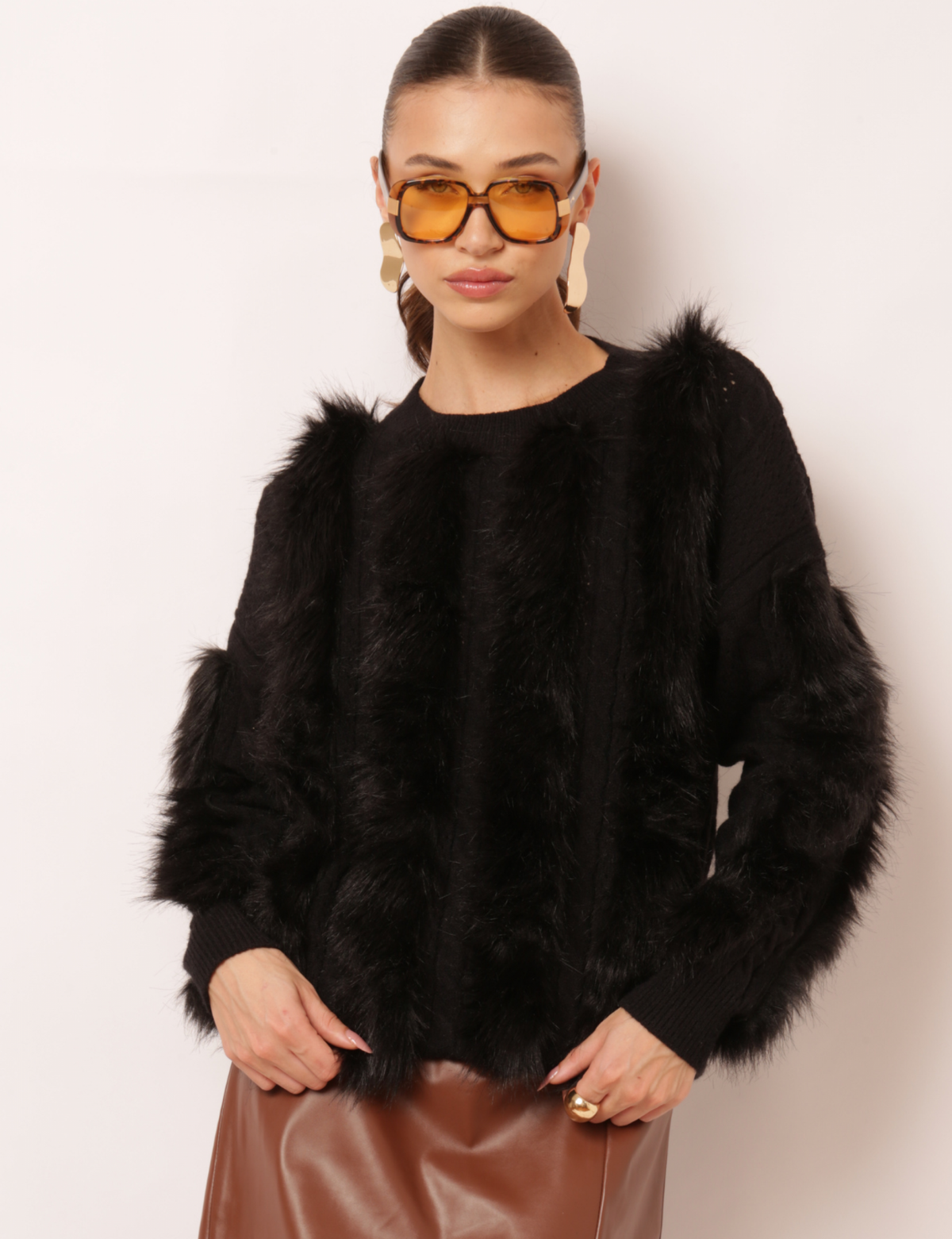 Blusa Tricot Aretha - Preta