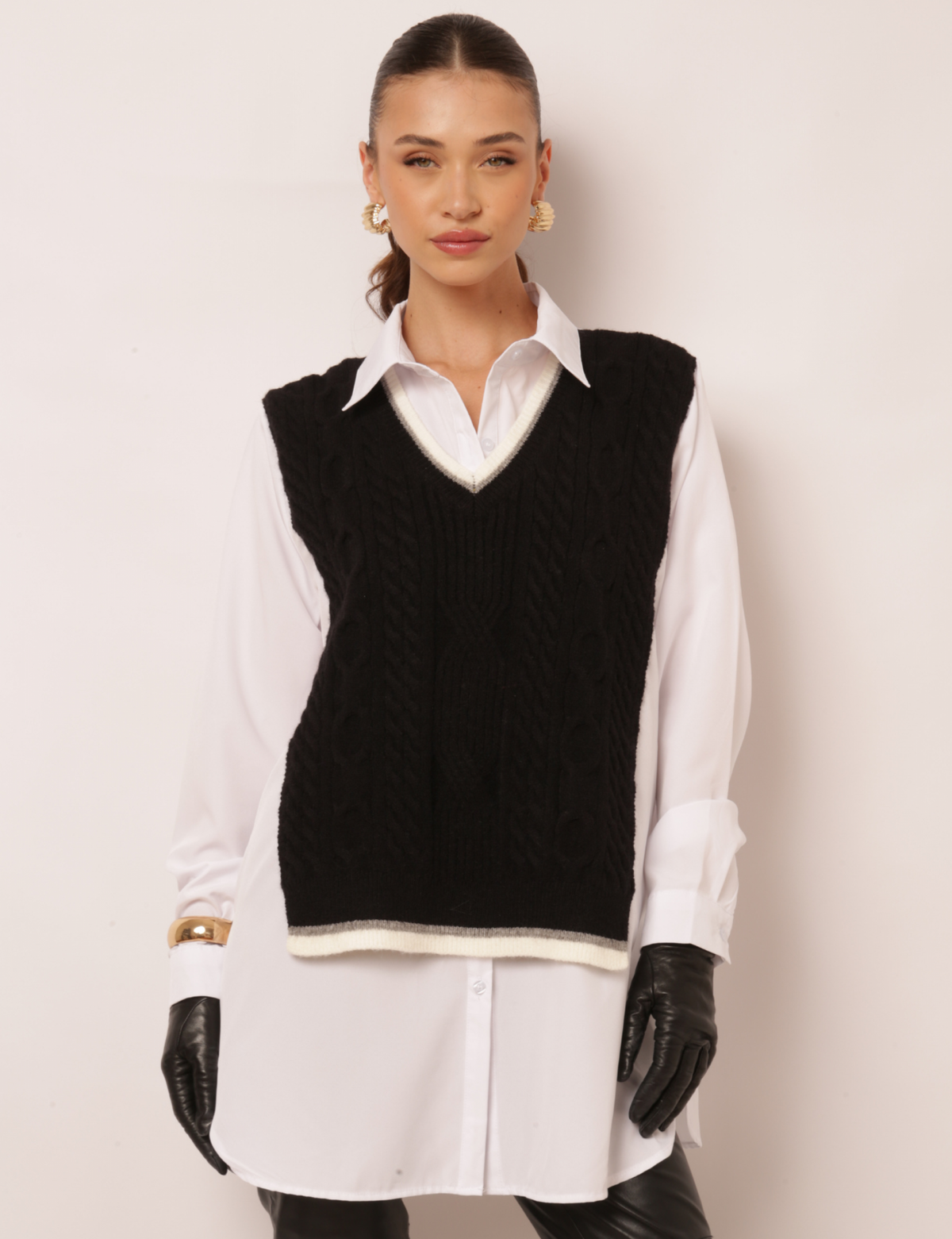 Camisão com Composê Melanie - Preto