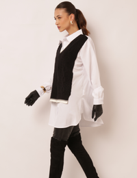 Camisão com Composê Melanie - Preto