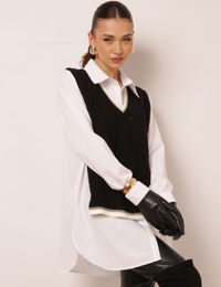 Camisão com Composê Melanie - Preto