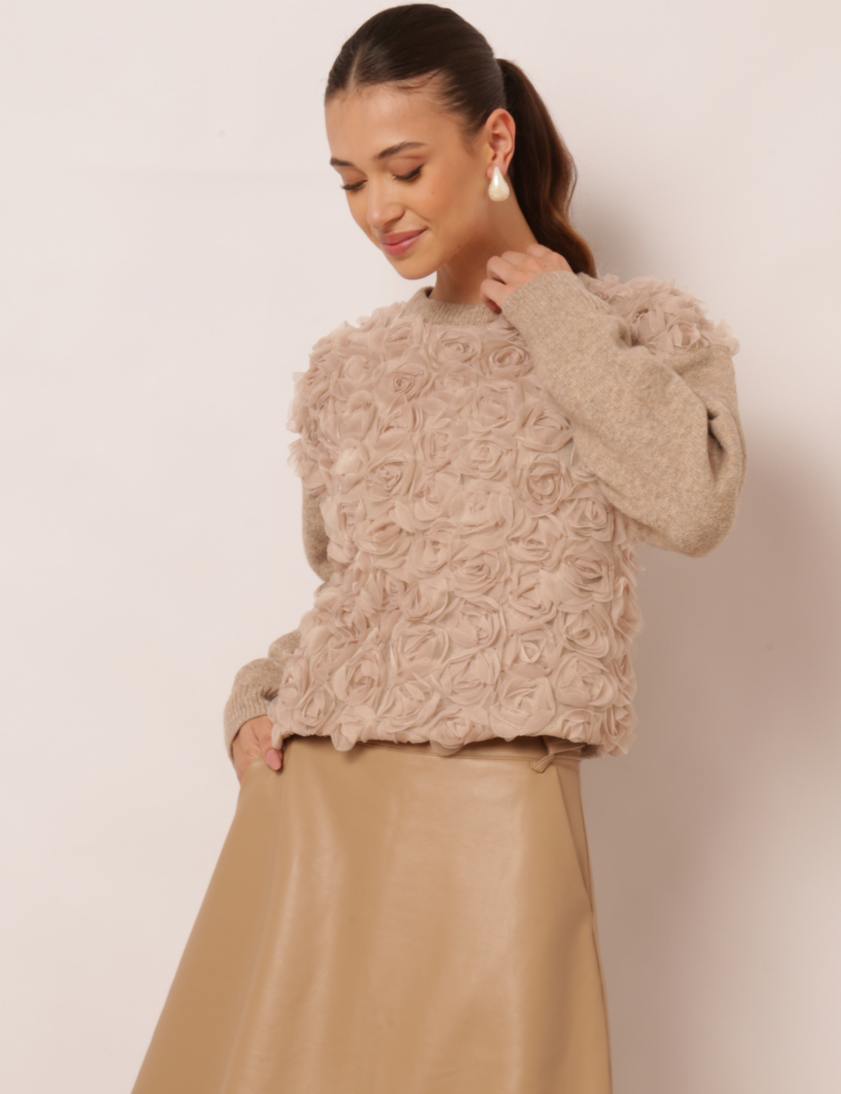 Blusa Tricot Clarice - Cáqui