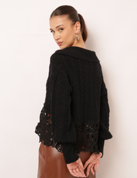Blusa Tricot Ampla Hadassa - Preto