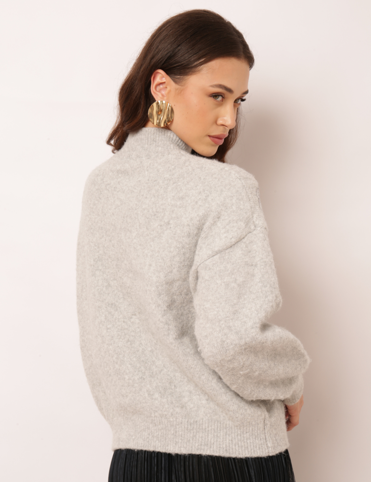 Blusa Bordada Mel - Cinza