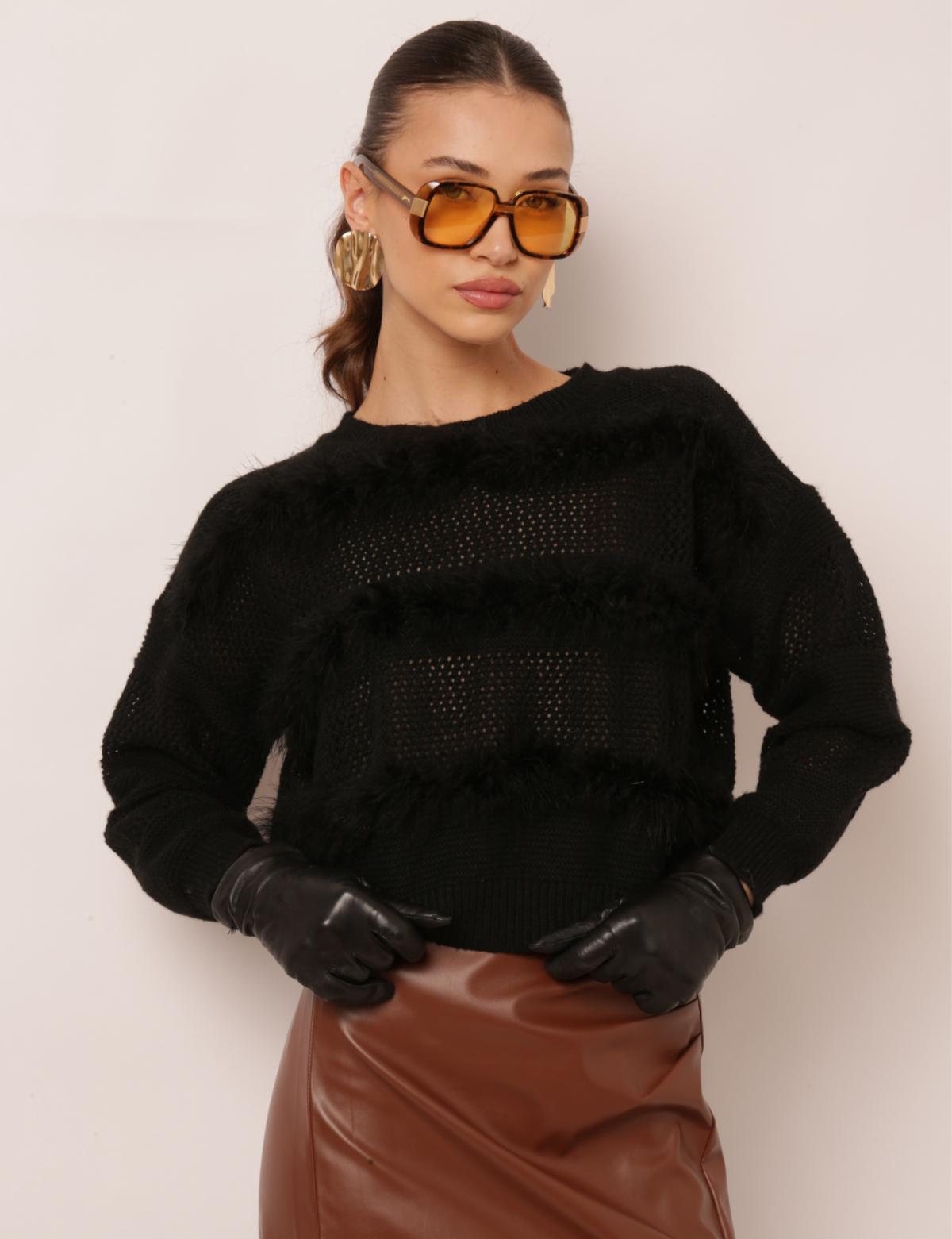 Blusa Tricot Gal - Preta