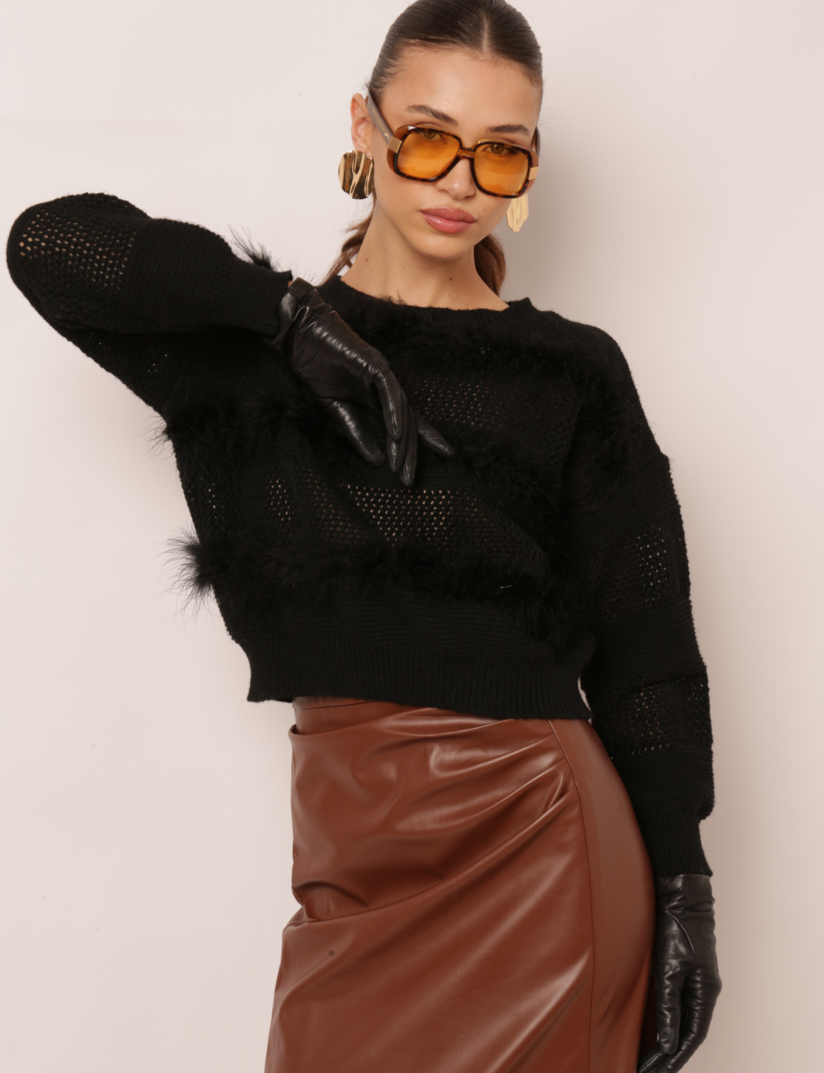 Blusa Tricot Gal - Preta