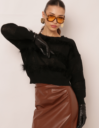 Blusa Tricot Gal - Preta