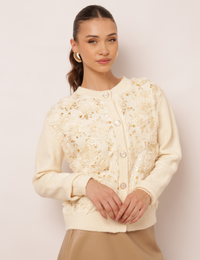Cardigan Flores Clementine - Off White