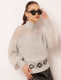 Blusa Tricot Meg - Cinza