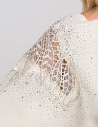 Blusa Modal Manga Morcego Grace - Off White