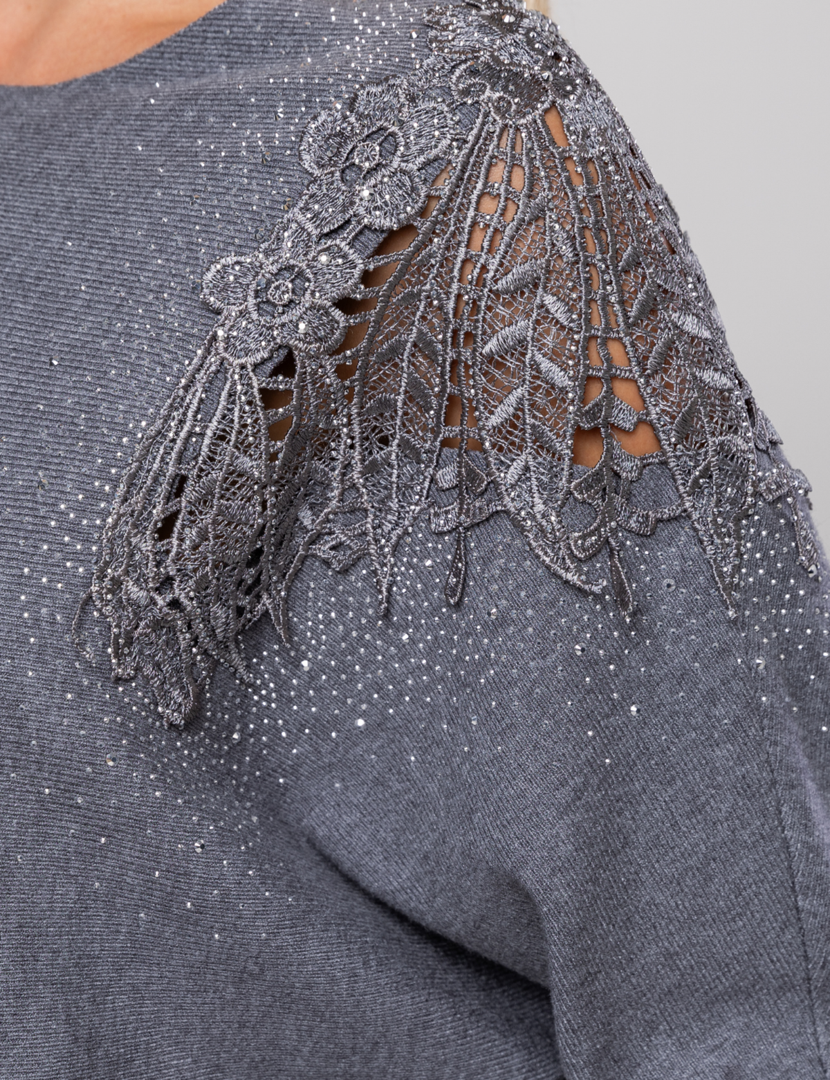 Blusa Modal Manga Morcego Grace - Cinza