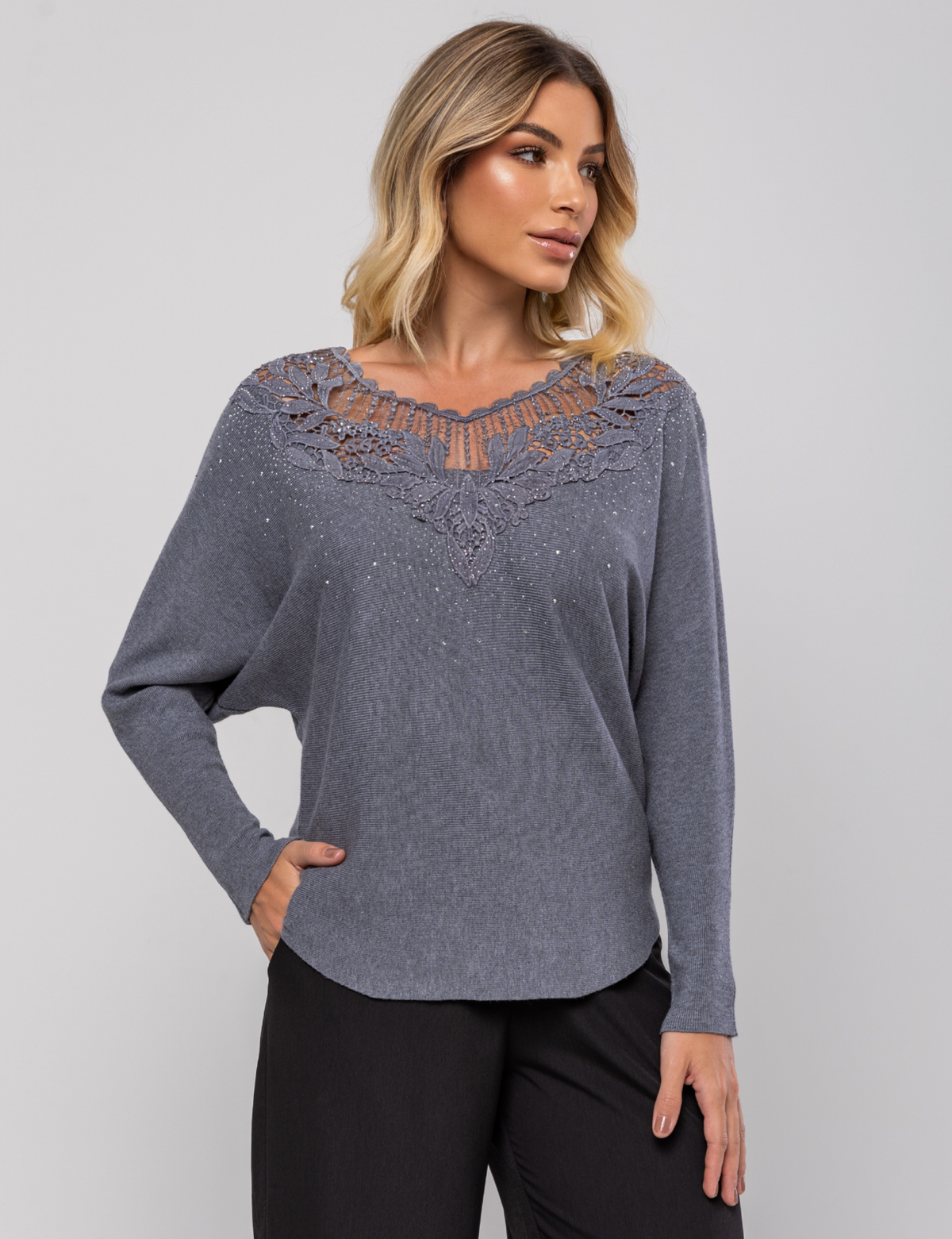 Blusa Ampla Angel - Cinza