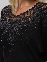 Blusa Ampla Angel - Preta