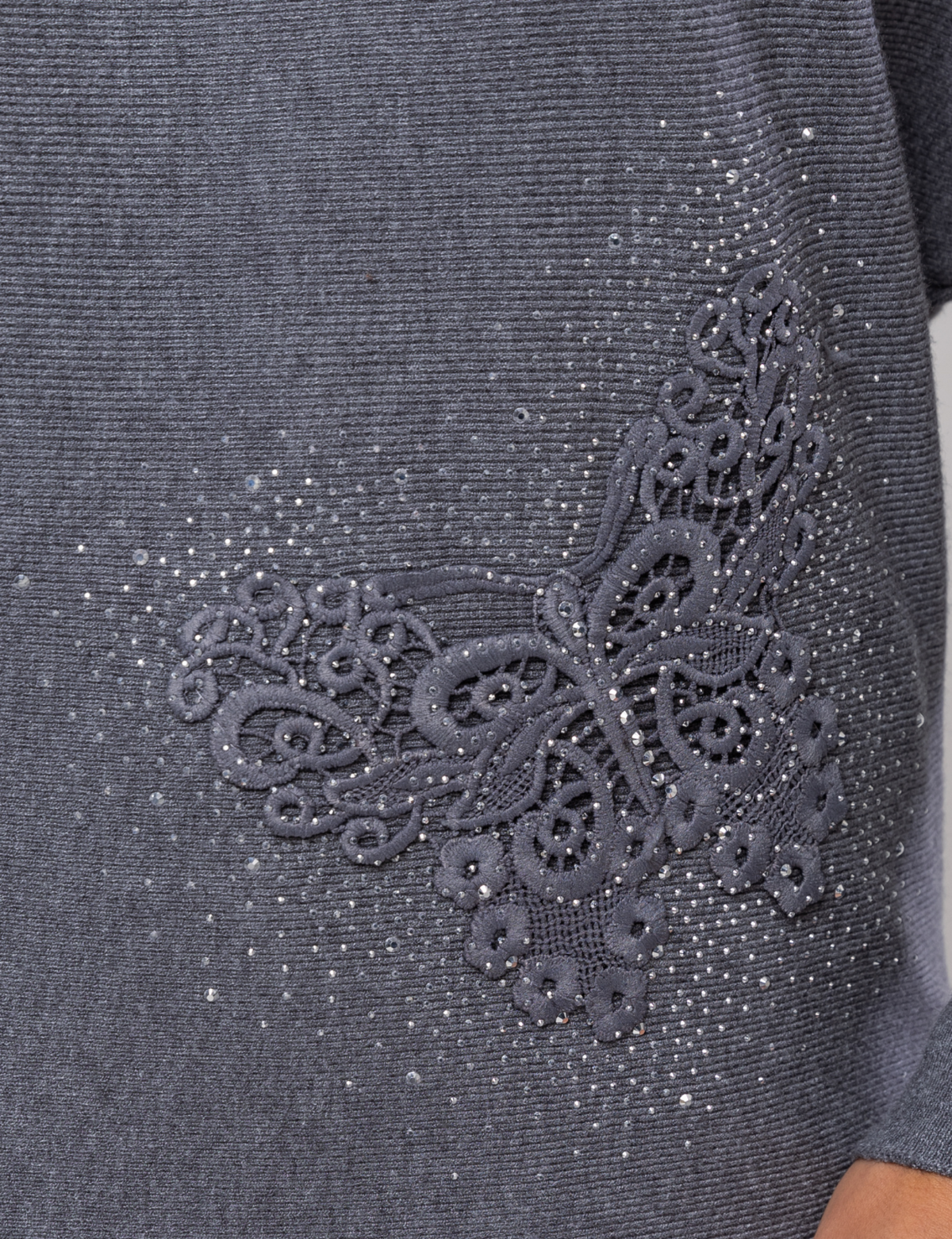 Blusa Aplique Borboleta Lucy - Cinza