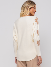 Blusa Aplique Borboleta Lucy - Off White