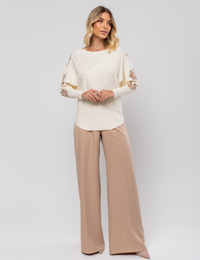 Blusa Aplique Borboleta Lucy - Off White