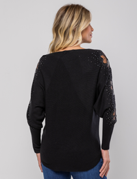 Blusa Aplique Borboleta Lucy - Preta