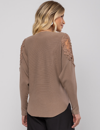 Blusa Manga Morcego Paula - Cáqui