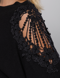 Blusa Manga Morcego Paula - Preta