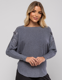 Blusa Ampla Lua - Cinza