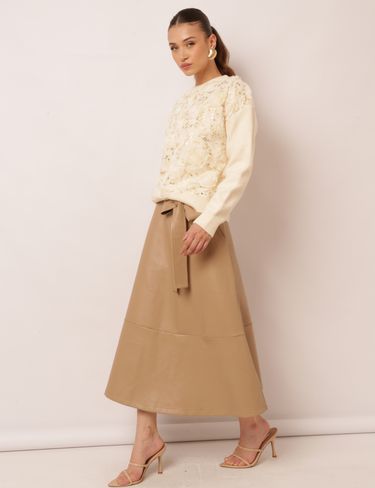 Blusa Flores Ana Júlia - Off White