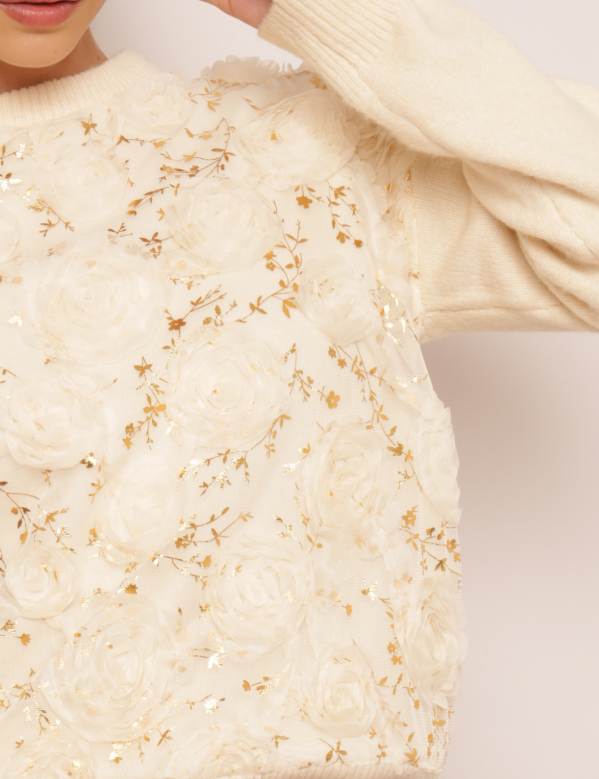 Blusa Flores Ana Júlia - Off White