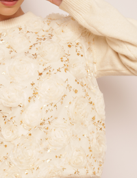 Blusa Flores Ana Júlia - Off White