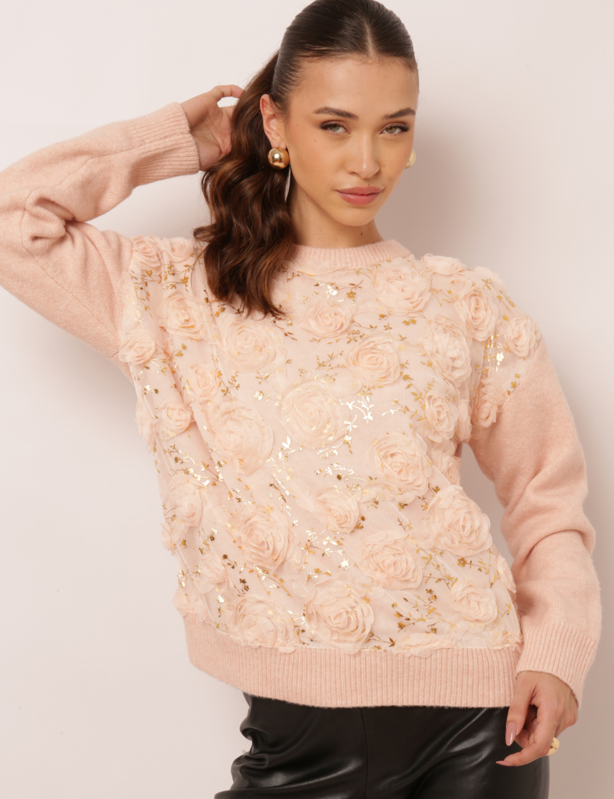 Blusa Flores Ana Júlia - Rosa