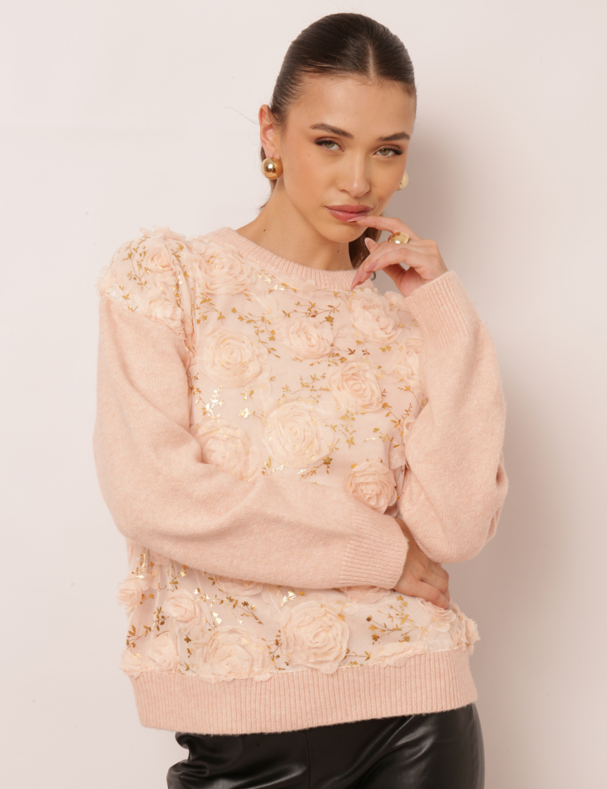 Blusa Flores Ana Júlia - Rosa