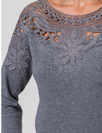 Blusa Modal Rose - Cinza