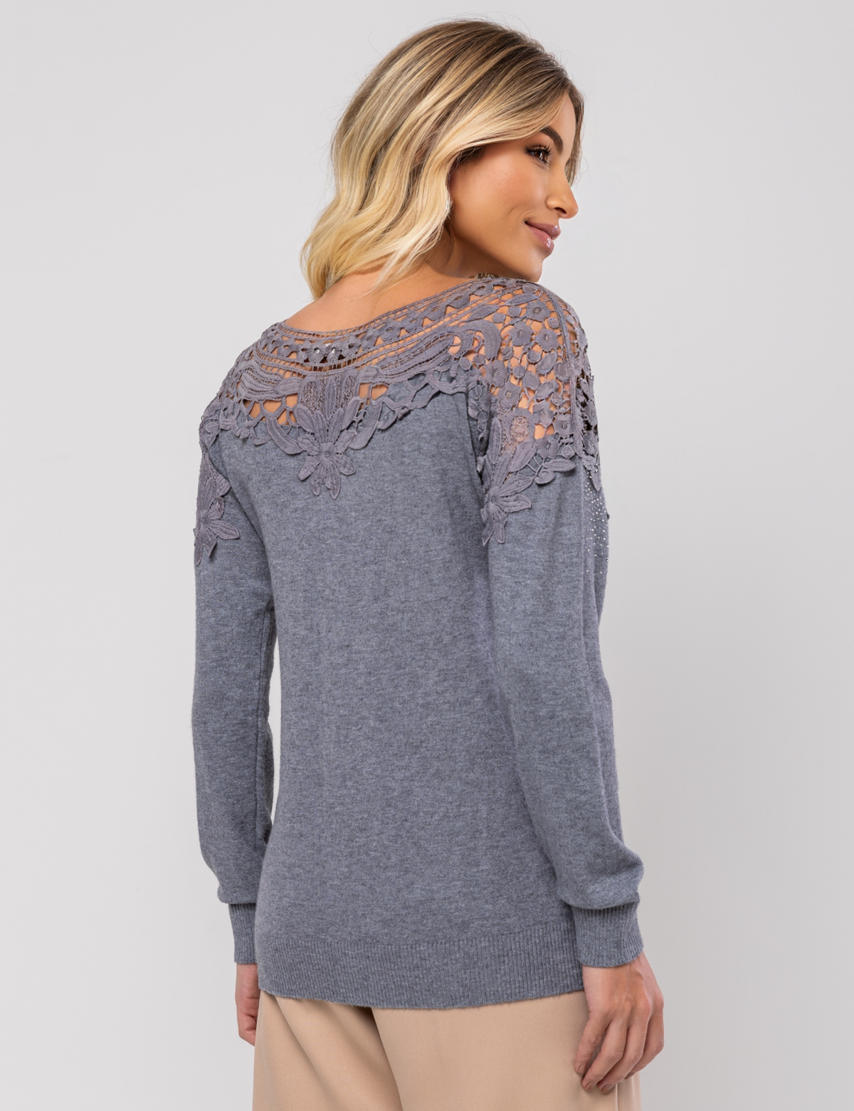 Blusa Modal Rose - Cinza