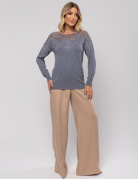 Blusa Modal Rose - Cinza