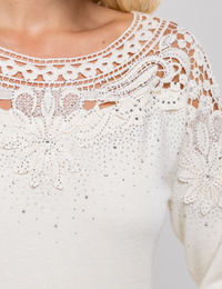 Blusa Modal Rose - Off White