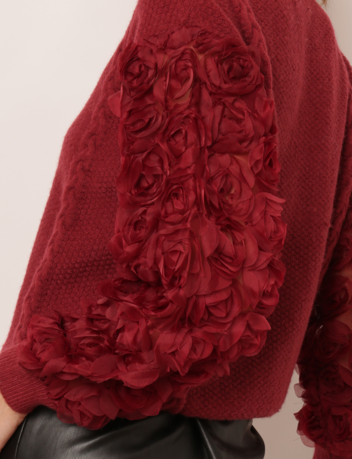 Blusa bordada Rachel - Vinho