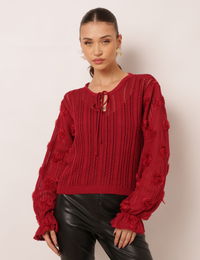 Bata Tricot Belinda - Vermelho