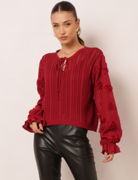 Bata Tricot Belinda - Vermelho